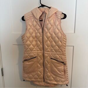 Calvin Klein Quilted Hooded Vest - Tan
